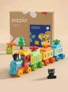 Розвиваючий конструктор POPPET Потяг із цифрами, 56 елементів (PP-СT-006)