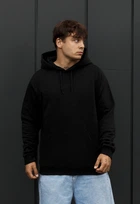 Чоловіче худі стаф чорне однотонне з логотипом Staff re black logo XL (401319)