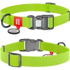 Ошейник для собак WAUDOG Waterproof с QR паспортом, водостойкий, пластиковая пряжка-фастекс с замком 28-40 см 20 мм Салатовый (27455)