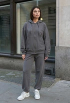 Женский Спортивный Костюм Стаф Серый Оверсайз Комплект Брюки Кофта Staff On Gray Oversize XS (401511)