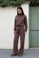 Женский комбинезон стаф коричневый спортивный однотонный Staff ton brown XS (401486)