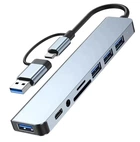 Универсальный USB 3.0 хаб + кардридер + звуковая карта SmartGo 8в1