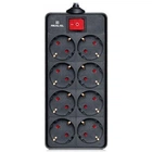 Сетевой фильтр питания REAL-EL REAL-EL RS-8 PROTECT, 3m, black (EL122300022)