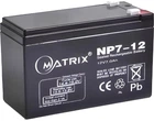 Акумуляторна батарея Matrix 12V 7Ah (NP7-12)