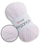 Пряжа YarnArt Elegance Білий №117, бавовняна пряжа 50 г 130м з люрексом ЯрнАрт Елеганс