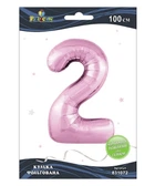 Цифра фольгированная Pelican, "2" розовая 100см Розовый Pelican (831072)