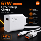 Зарядное устройство Xiaomi 67W HyperCharge Combo (USB-A) + кабель USB Type-C, White