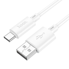 Кабель USB C 2.4A 1m белый Hoco X88 для зарядки и передачи данных