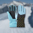 Перчатки горнолыжные теплые детские LUCKYLOONG Winter (р-р M-L, Черно-голубой) (C-1213_Черный-голубой_ML)
