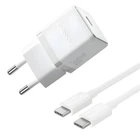 Мережевий зарядний пристрій Baseus Palm PD/FC/QC 30W USB-C with USB-C to USB-C Cable 1 m White (P10111605213-01)