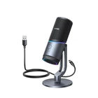 Микрофон настольный UGREEN CM769 USB-A кардиоидный с RGB подсветкой темно-серый