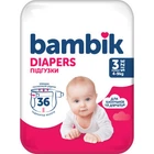 Подгузники Bambik Medium MIDI Размер 3 (4-9 кг) 36 шт