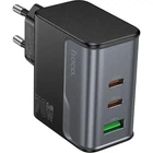 Мережевий зарядний пристрій Hoco CS75A USB/2 Type-C PD 70W midnight black