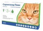Противоразитарные капли Stronghold Plus (Стронгхолд Плюс) для кошек весом 5 - 10 кг (60 мг/1мл), 3 пип.