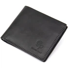 Матовый кожаный портмоне Grande Pelle 11457 черный