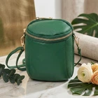 Интересная сумка для женщин из мягкой натуральной кожи Vintage 22341 зеленая