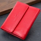 Яскравий жіночий гаманець з монетницею з натуральної шкіри ST Leather 19493 червоний