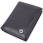 Гаманець вертикального формату з натуральної шкіри ST Leather 22474 чорний