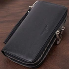 Чоловічий клатч на два відділення з натуральної шкіри ST Leather 22531 чорний
