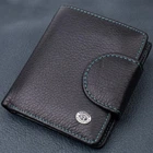 Кожаный стильный кошелек с монетницей снаружи ST Leather 19454 черный