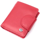 Яркий кошелек для женщин с карманом для монет из натуральной кожи ST Leather 22726 красный