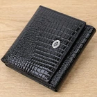 Компактний жіночий гаманець з натуральної лакованої шкіри ST Leather 22688 чорний