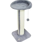 Когтеточка для кошек Lucky Pet "Прана Макси" сезаль (серый) - h77см, 38X38X77 см