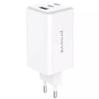 Зарядний пристрій Proove Pocket GaN Max 100W Мережевий адаптер 2Type-C/USB зі швидкою зарядкою QC4+/PD3.0, Білий
