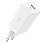 Зарядний пристрій Baseus GaN5 Pro 65W Мережевий адаптер 2Type-С/USB зі швидкою зарядкою PD3.0/QC3.0/AFC/SCP/PPS та кабелем Type-C to Type-C 100W, Білий