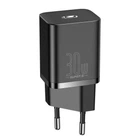Зарядний пристрій Baseus Super Silicone Quick Charger 30W Мережевий адаптер Type-C зі швидкою зарядкою QC3.0/PD3.0, Чорний
