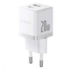 Зарядное устройство Baseus Palm Fast Charger 20W Сетевой адаптер Type-C/USB с быстрой зарядкой PD3.0/QC3.0, Белый
