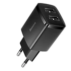 Зарядний пристрій Baseus Compact 10.5W Мережевий адаптер 2USB, Чорний