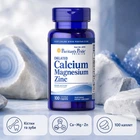 Комплекс мінералів для здоров'я кісток, імунної системи Puritan's Pride Calcium Magnesium zinc - 100caplets