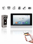 Відеодомофон WiFi домофон з камерою у квартиру IP сенсорний 7" IPS екран 1024×600 Smart Home керування зі смартфона запис фото відео ІЧ підсвітка нічне бачення керування замком microSD 128GB відеодомофонна система DKWAY AND-70