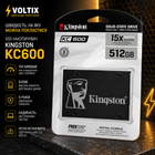 SSD накопитель Kingston KC600 512GB 2.5" SATA III, 3D TLC, до 550/520 МБ/с