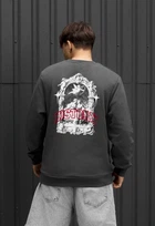 Світшот чоловічий стаф темно-сірий однотонний спортивний Staff history dark gray S (402589)