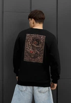 Свитшот мужской стаф черный с драконом спортивный Staff dragon black L (402677)