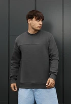 Свитшот мужской стаф темно-серый базовый спортивный Staff basic dark gray XXL (402654)