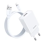 Мережевий зарядний пристрій з кабелем REMAX Kiddy Series 2.4A RP-Charger Set with Cable U95 Micro (6954851218173)