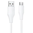 Кабель HOCO X124 Bien silicone charging data cable Type-C White