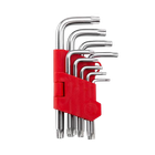 Набор ключей torx "звёздочка" INTERTOOL 9шт, короткие, Т10-Т50, CrV (32485)