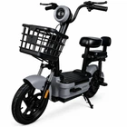 Электровелосипед EVOBIKE Nova MINI AGM (48V/12Ah) 500W графитовый, с пассажирским сиденьем, корзиной и дисплеем, серого цвета