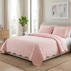 Покрывало шелковое Zastelli Venice Peach 240*260см +2нав. 50*70см