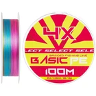 Шнур Select Basic PE 100m (різнокольоровий) #0.5/0.08mm 8lb/4kg