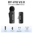 Бездротовий петличний мікрофон BOYA BY-V10 V2.0 Type-C з ENC-шумопоглинанням для Android / iPhone 15 / iPhone 16