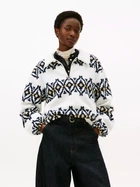 Свитшот на флисе тедди женский Tommy Hilfiger Fair Isle Print Teddy Fleece Sweatshirt XW07316-YBL(Ecru Multi) XS Экрю (198296727760)