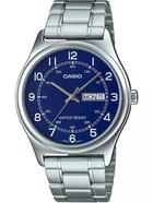 Мужские часы Casio MTP-V006D-2B белые 30 м
