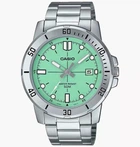 Мужские часы Casio MTP-VD01D-3E1 зеленые 50 м