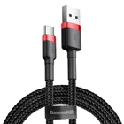 Дата кабель USB 2.0 AM to USB-C 1.0m Cafule 3A red+black Baseus (CATKLF-B91)