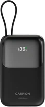 УМБ Canyon OnPower 101 built-in cable 10000 mAh PD22.5W Black (CNS-CPB101BK)
